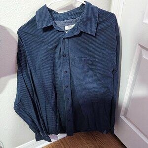 Old Navy Blue Casual Button Down Dress Shirt XL